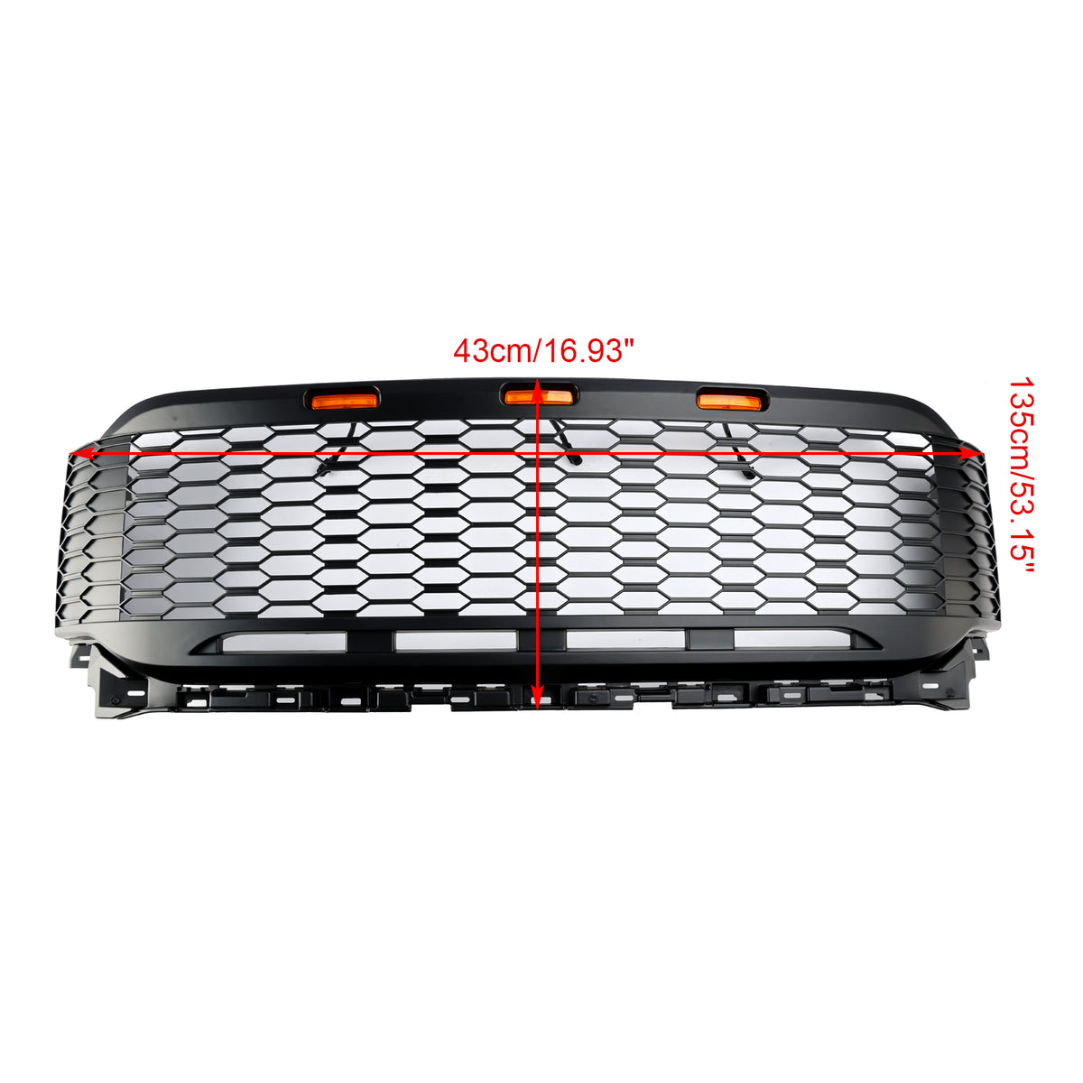 ABS Front Honeycomb Bumper Grill Grille Fit Ford F150 2021-2023 Raptor W/ LED