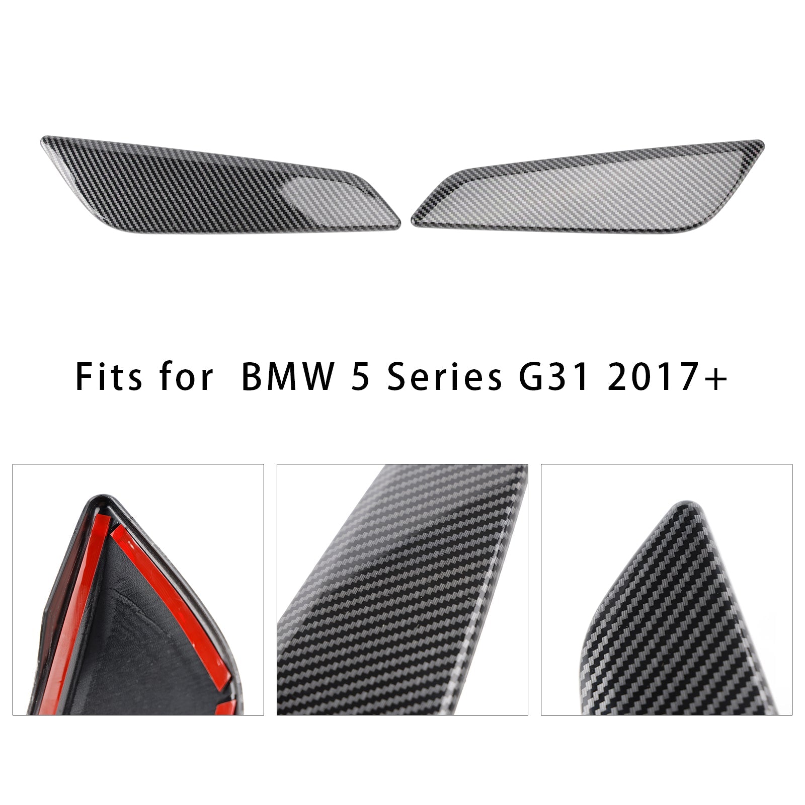 2017+ BMW 5 Series G30 G31 Carbon Fiber Style Fender Side Air Vent Trims