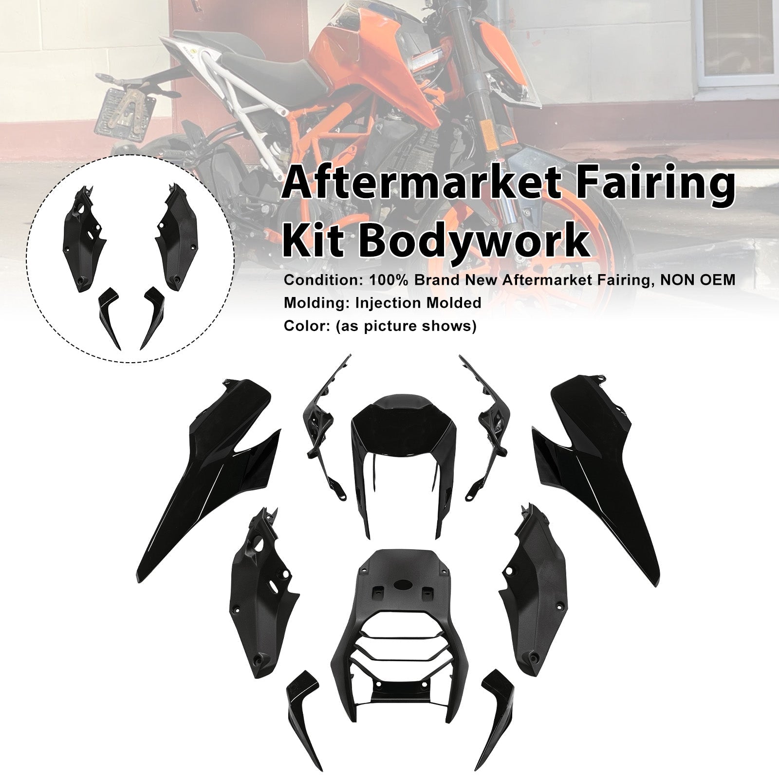 Injection Bodywork Fairing Kit for 390 DUKE 2017-2023