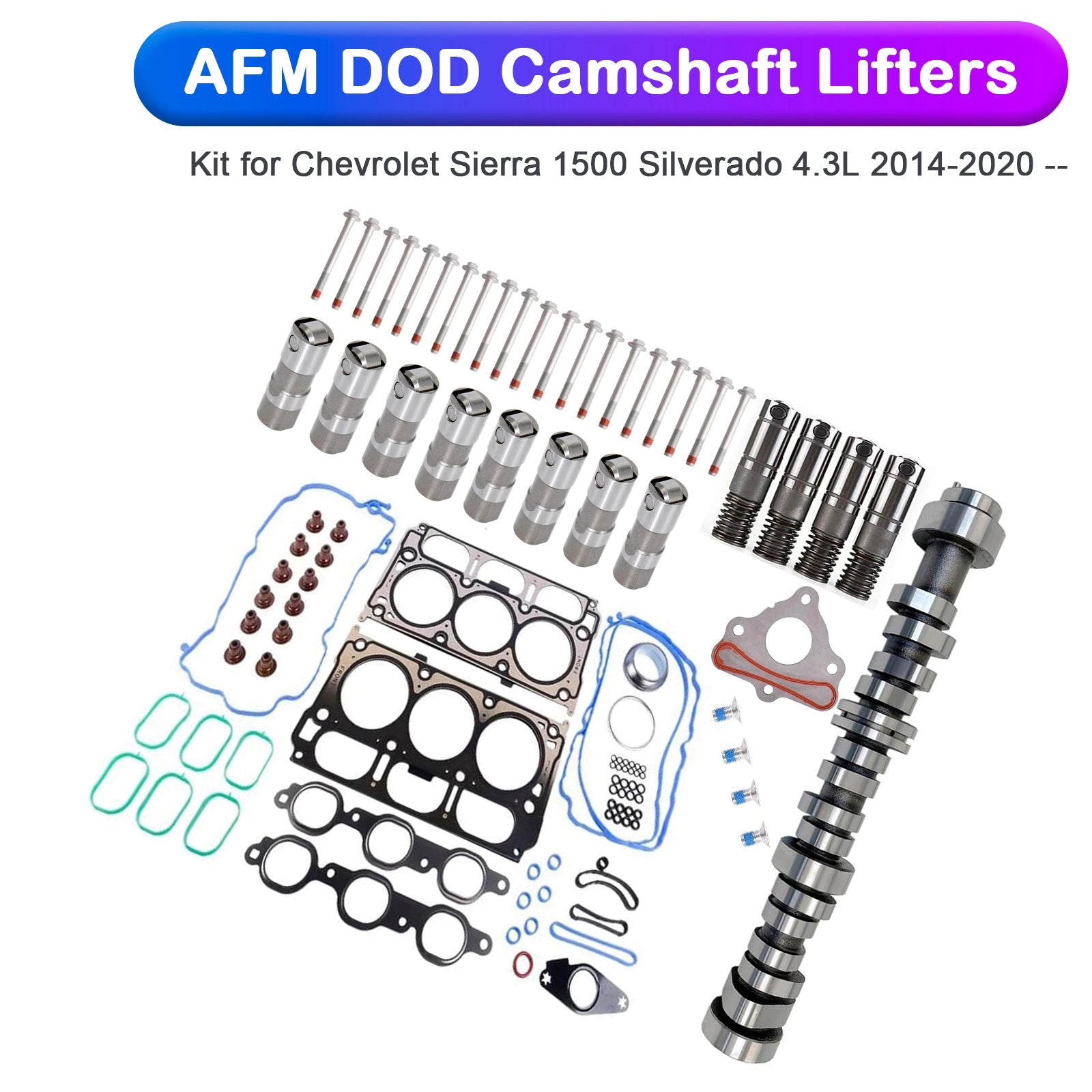 2014-2020 for Chevrolet Sierra 1500 Silverado 4.3L AFM DOD Camshaft Lifters Kit 12499225