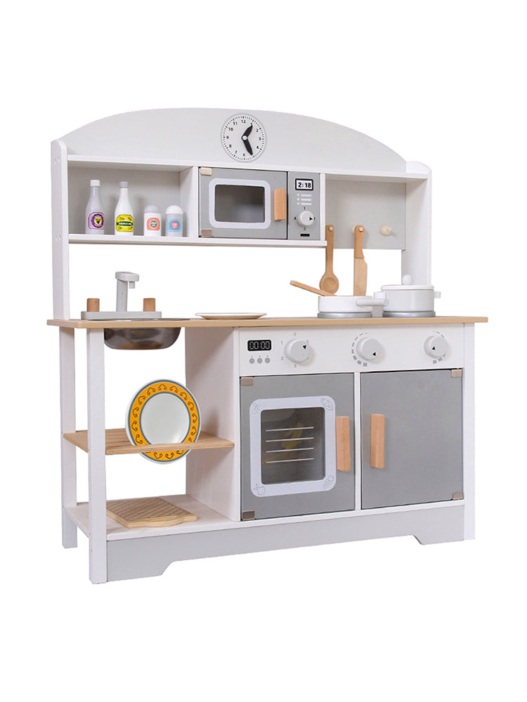 Play Kitchen Kids Cookware Microwave Toy Gift Play Set For Boys Girls Age 3-8
