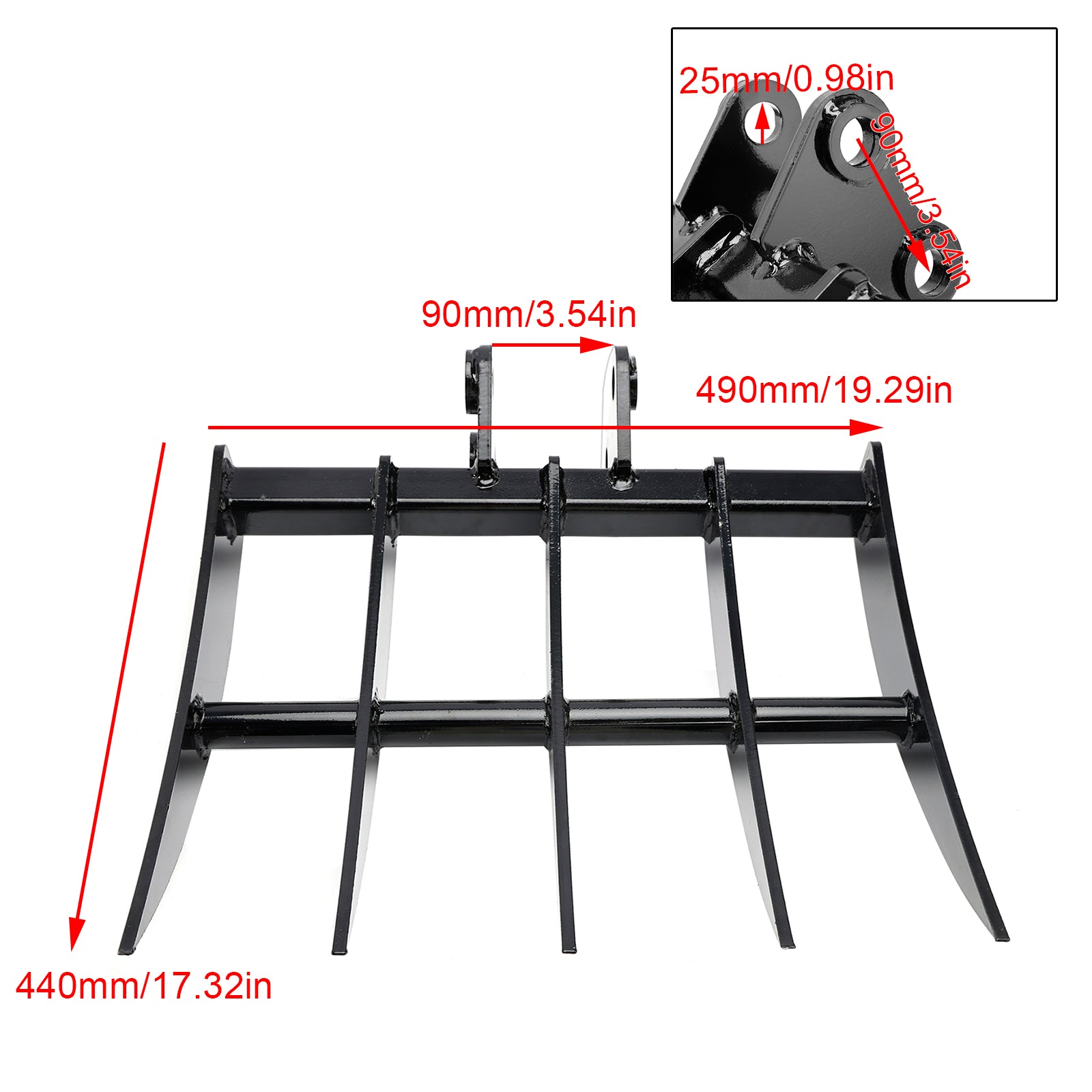Attachment Rake Attachments Tools For Mini Excavators Excavator Small Digger