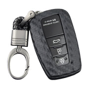 Leather Silicone Car Key Case Cover With Buckle For Toyota Camry