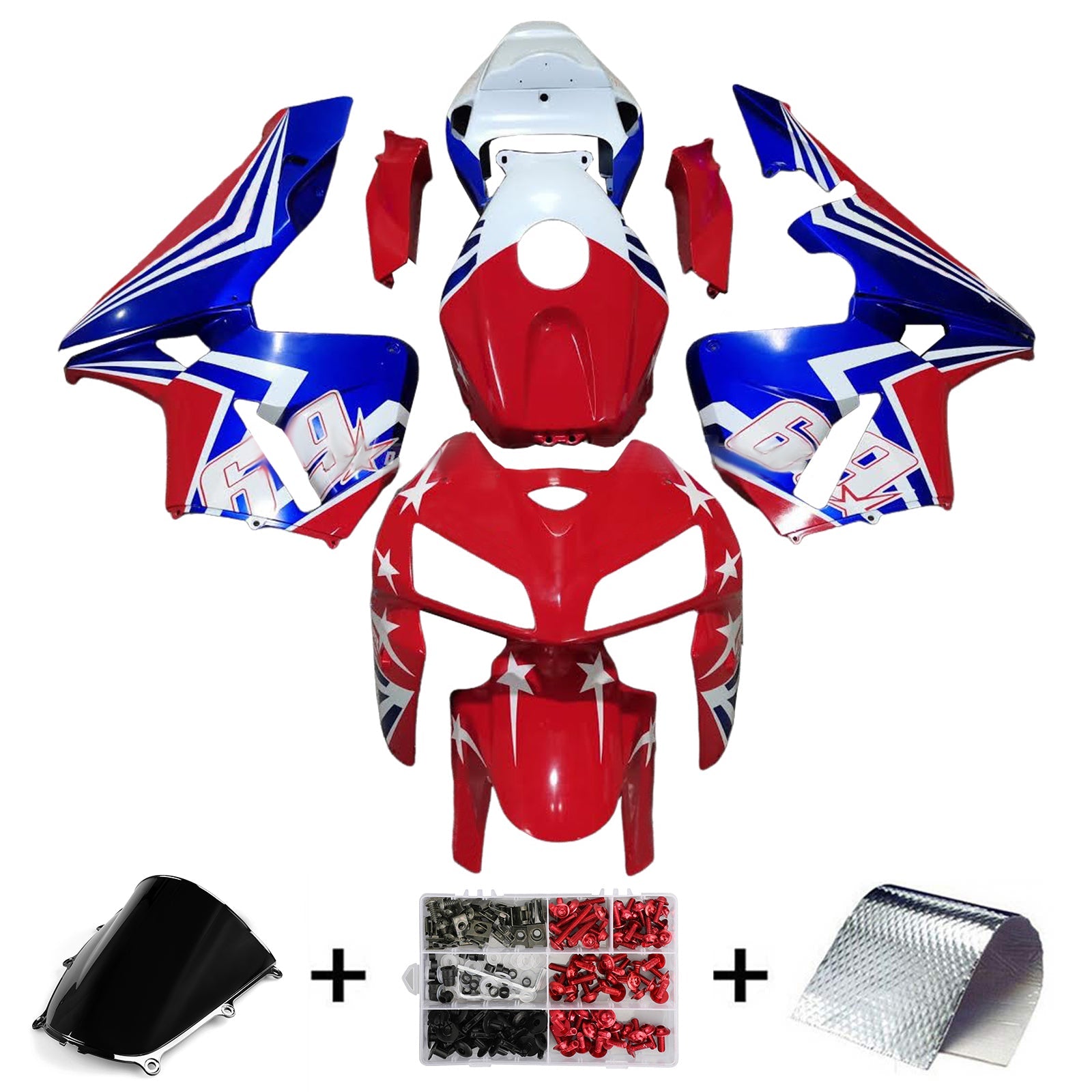 Injection Fairing Kit Bodywork Plastic ABS For Honda CBR600RR 2005-2006 F5