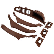 7x Red Brown Inner Door Panel Handle Pull Trim For BMW 5 Series F10 F11 10-16