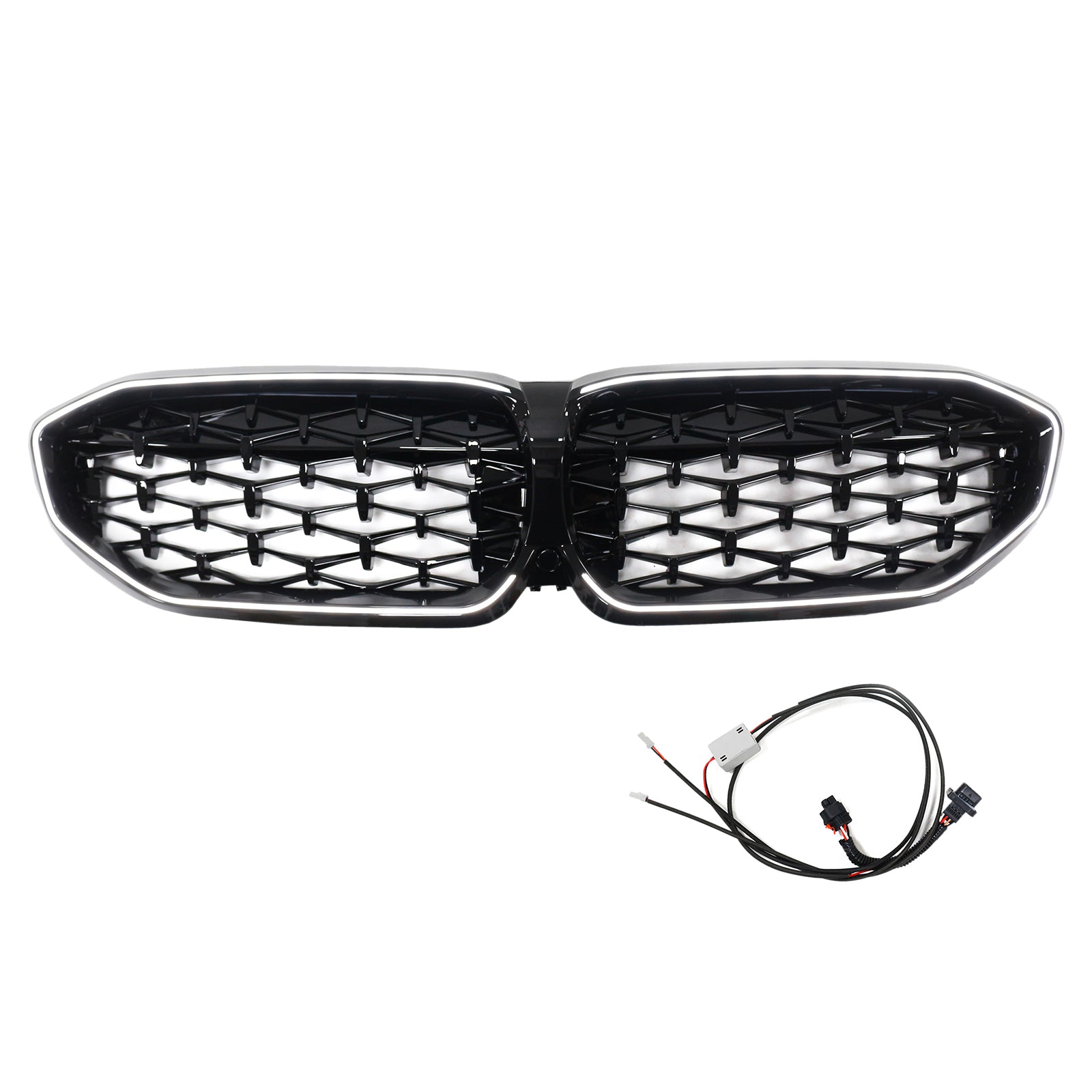 2019-2022 BMW 3 Series G20 lack Diamond Kidney Grille Grill 51138072085