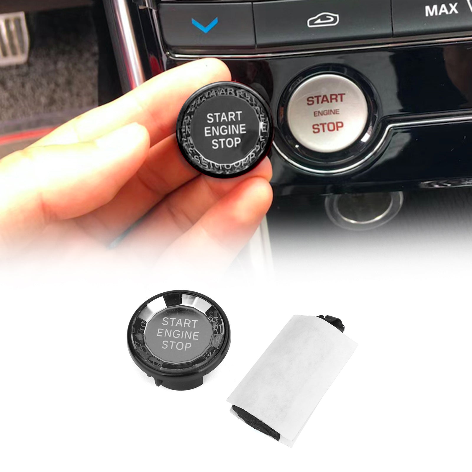 Engine Start Stop Push Button Knob Switch Decor Cover Fits For Jaguar XF XE F-Pace Generic