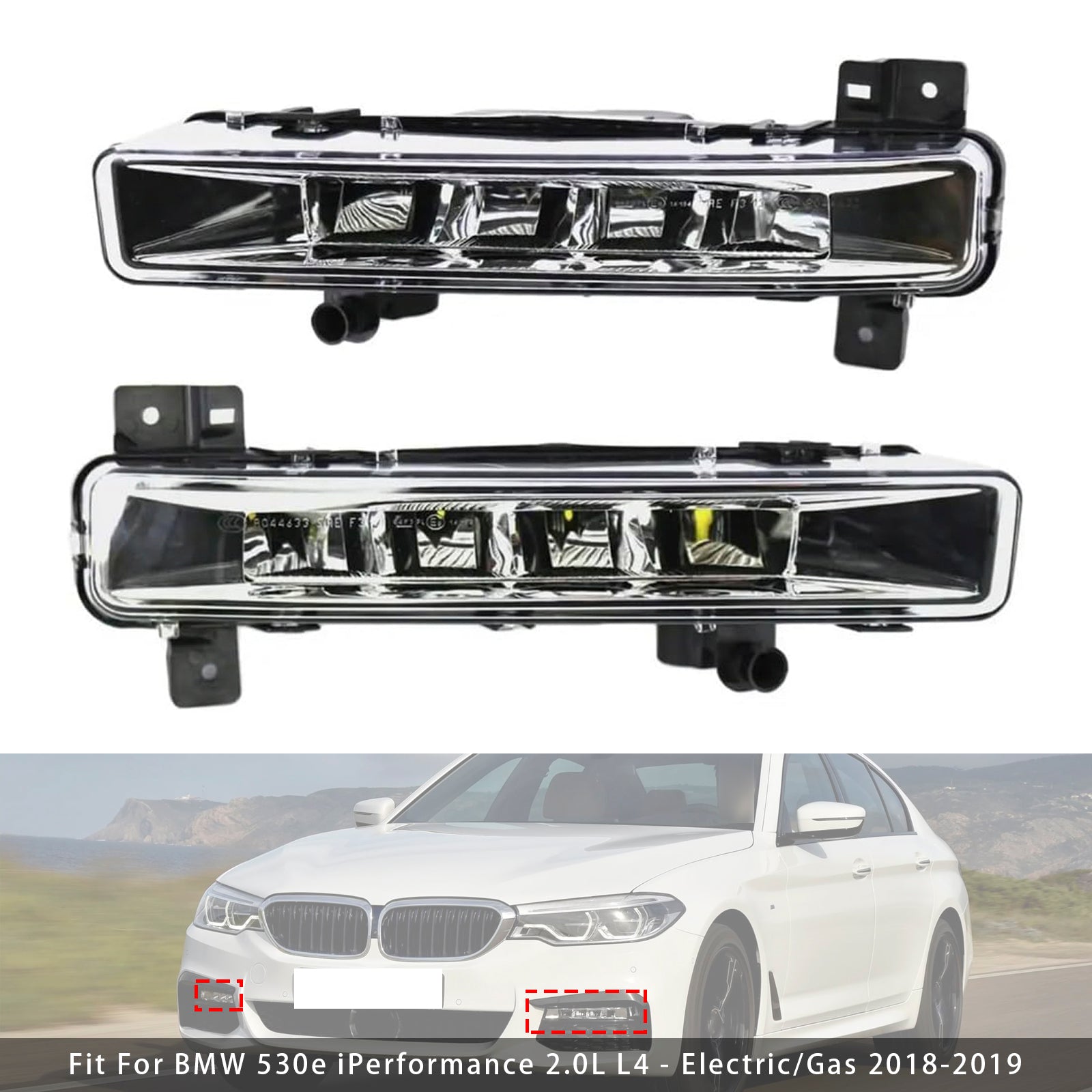 Pair LED Front Daytime Running Fog Light For BMW G30 G38 17-19 63177349131