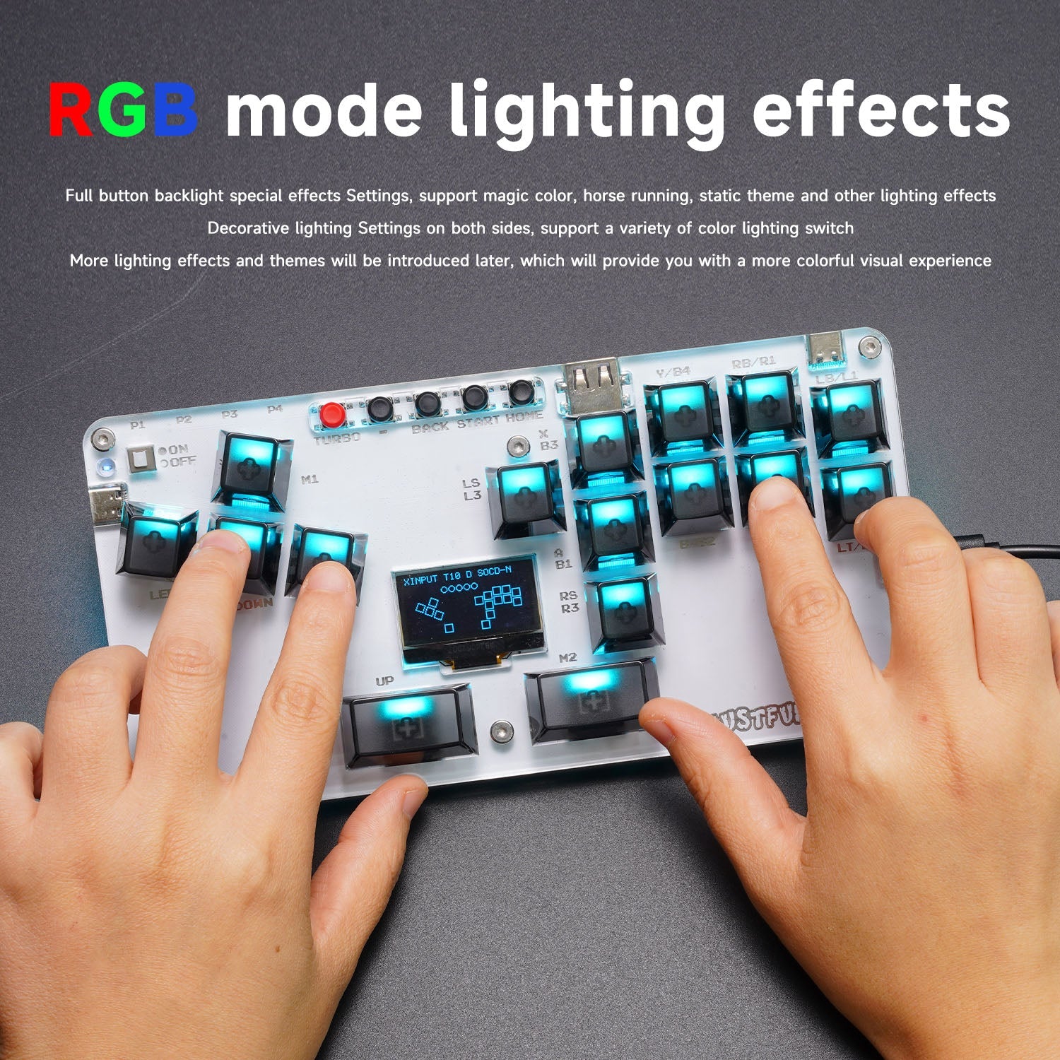 MustFun Hitbox Mini Stickless Controller Suitable For PC/PS3/PS4/Switch etc.