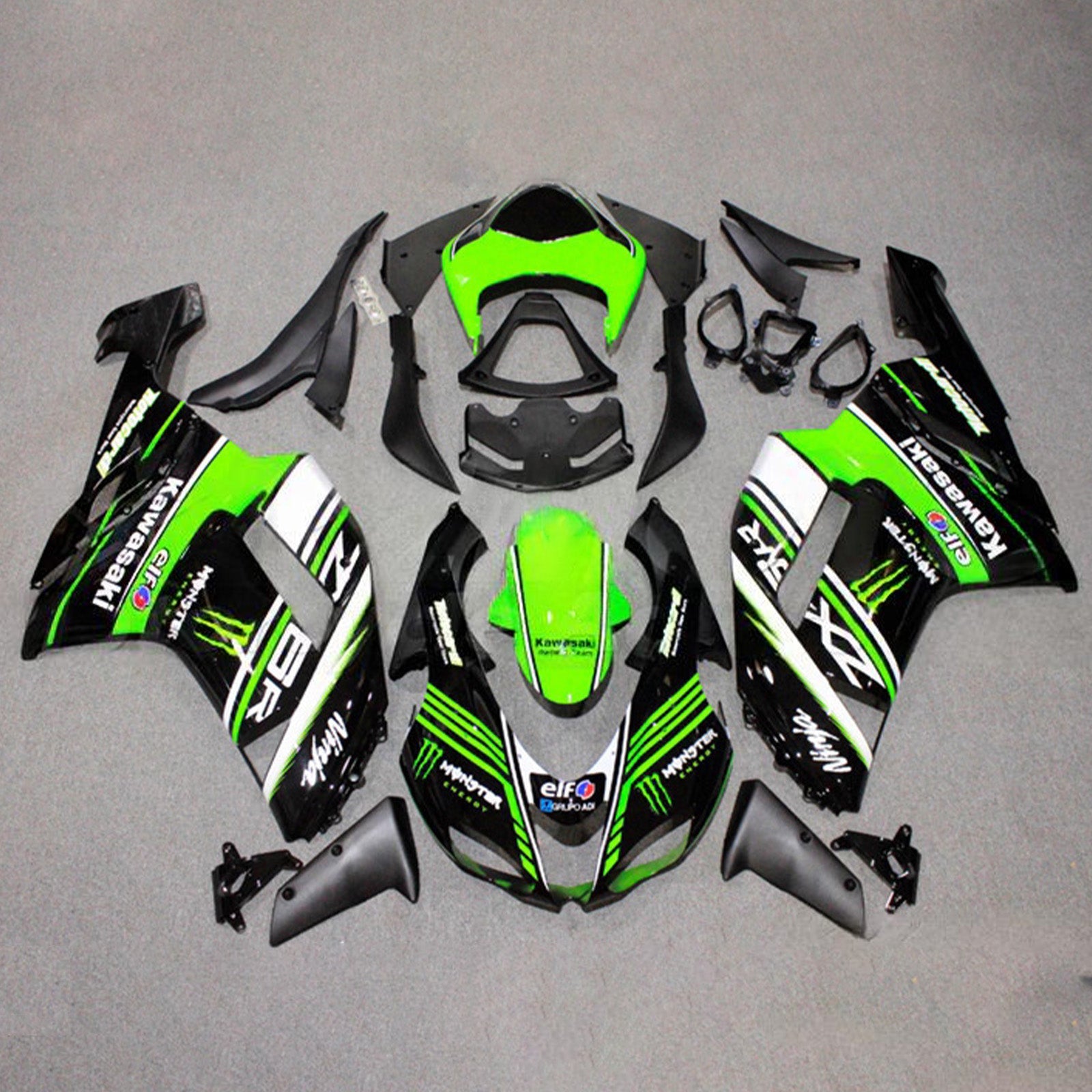Injection Fairing Kit Bodywork Plastic ABS fit For Kawasaki ZX6R 636 2007-2008
