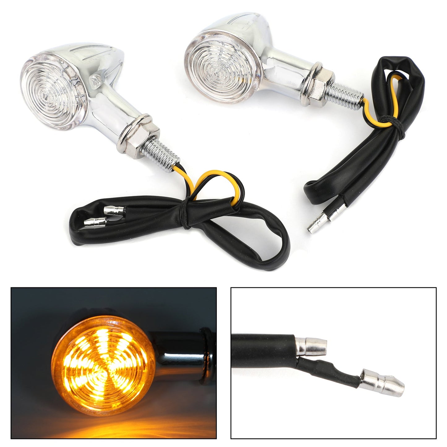 Universal Small Bullet Motorcycle Turn Signal Blinker Indicator Lights