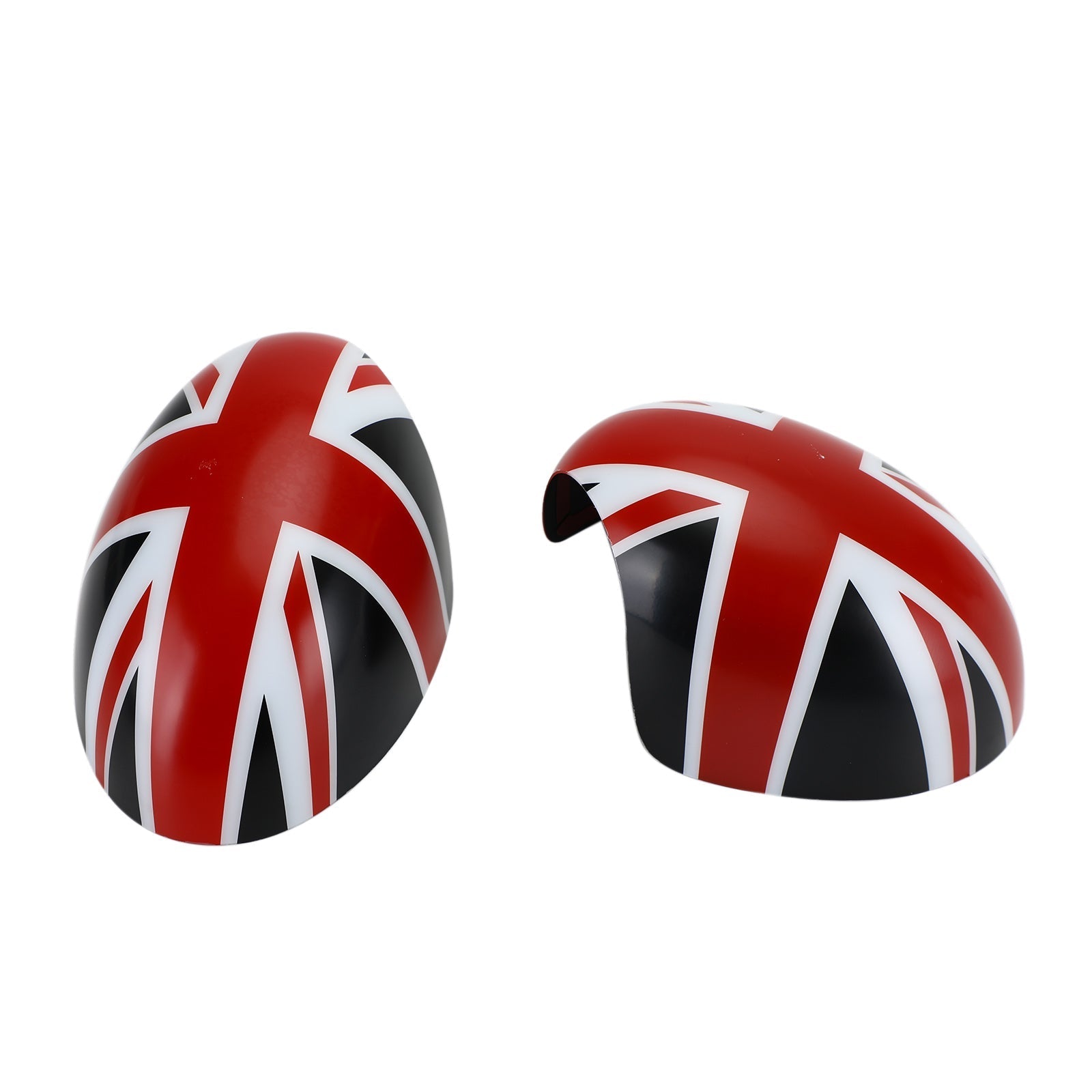 MINI Cooper R55 R56 R57 2 x Union Jack UK Flag Mirror Covers Black/Red