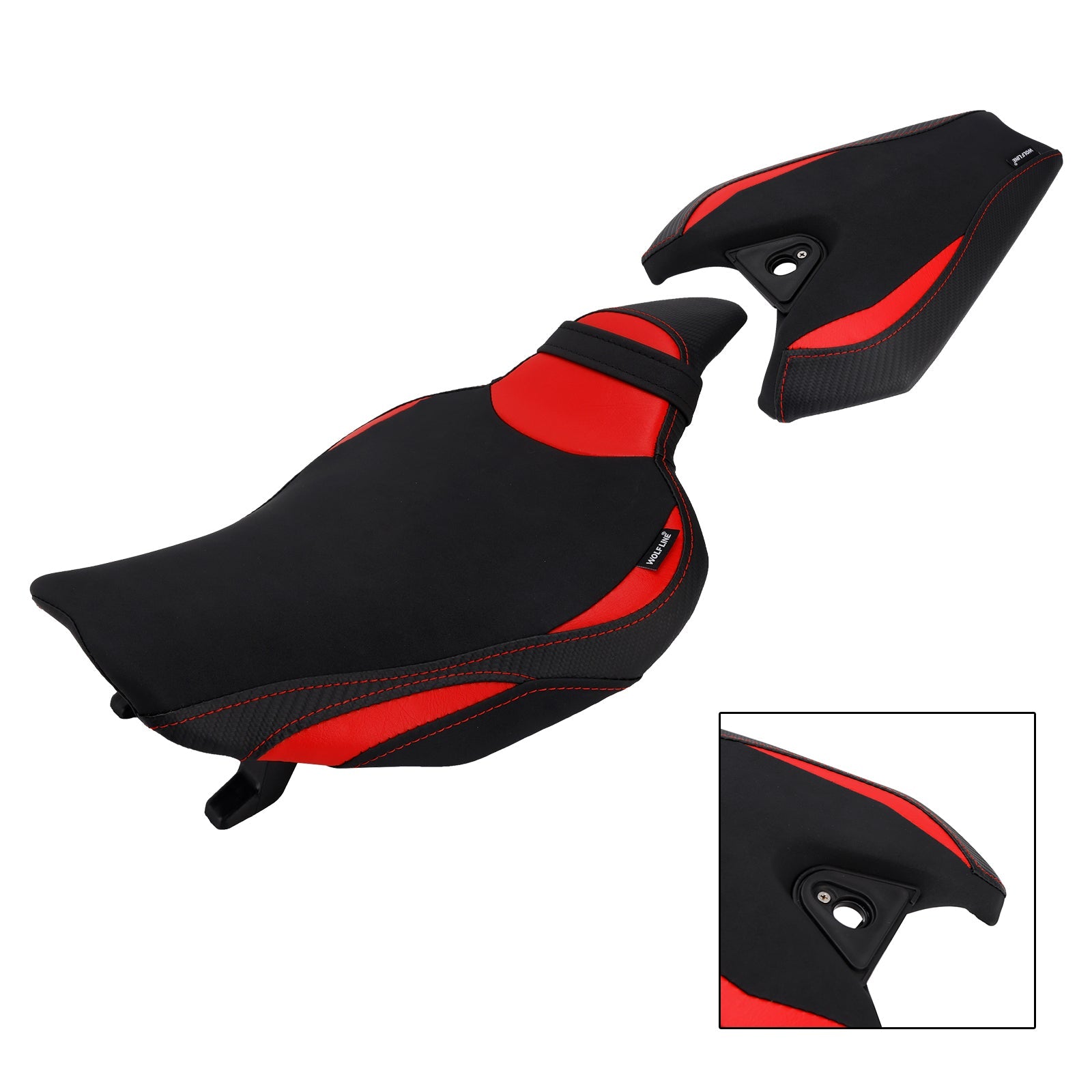 2014-2025 2024 For Kawasaki Z1000 Front&Rear Raider Passenger Cushion Kit Red