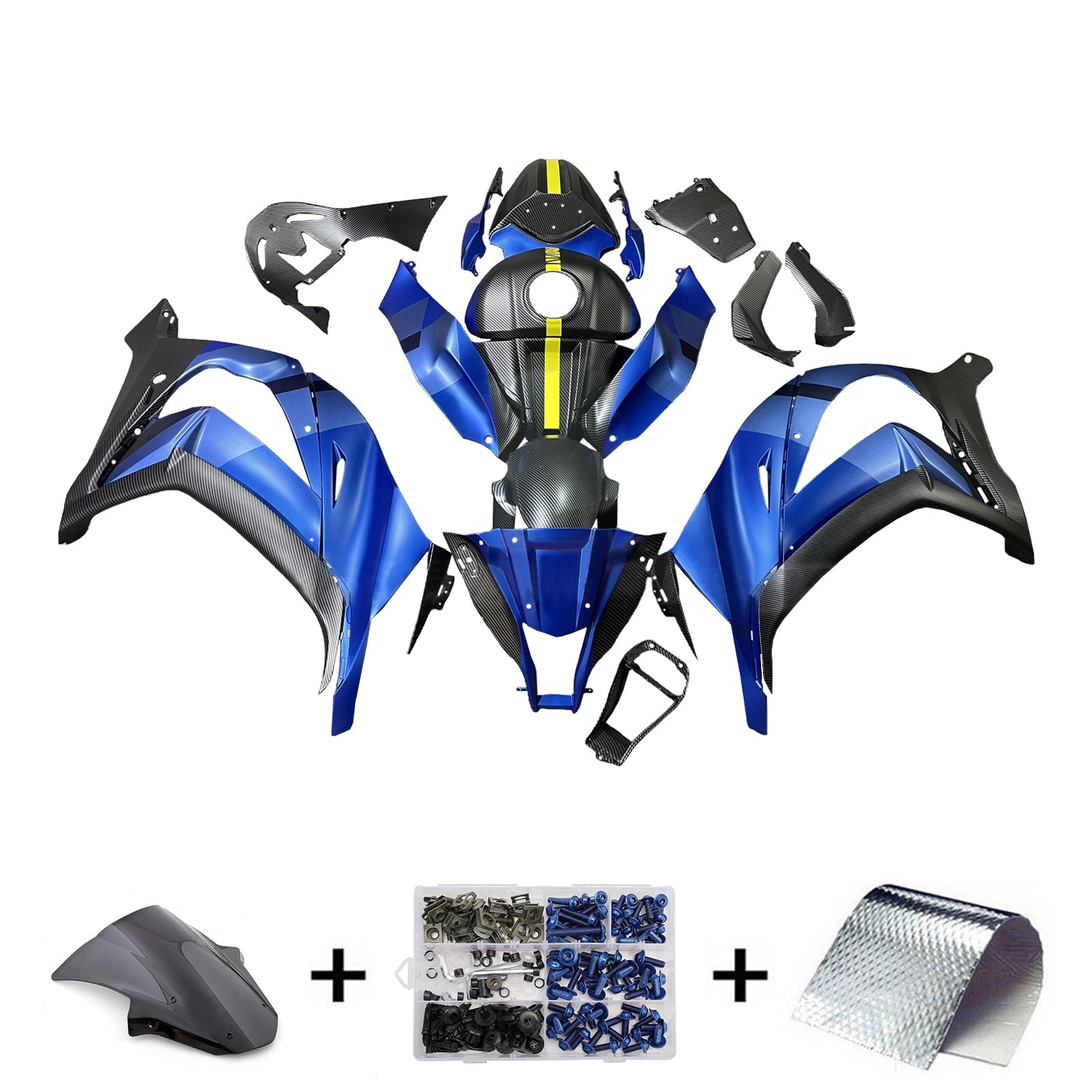 Injection Fairing Kit Bodywork Plastic ABS fit For Kawasaki ZX10R 2011-2015