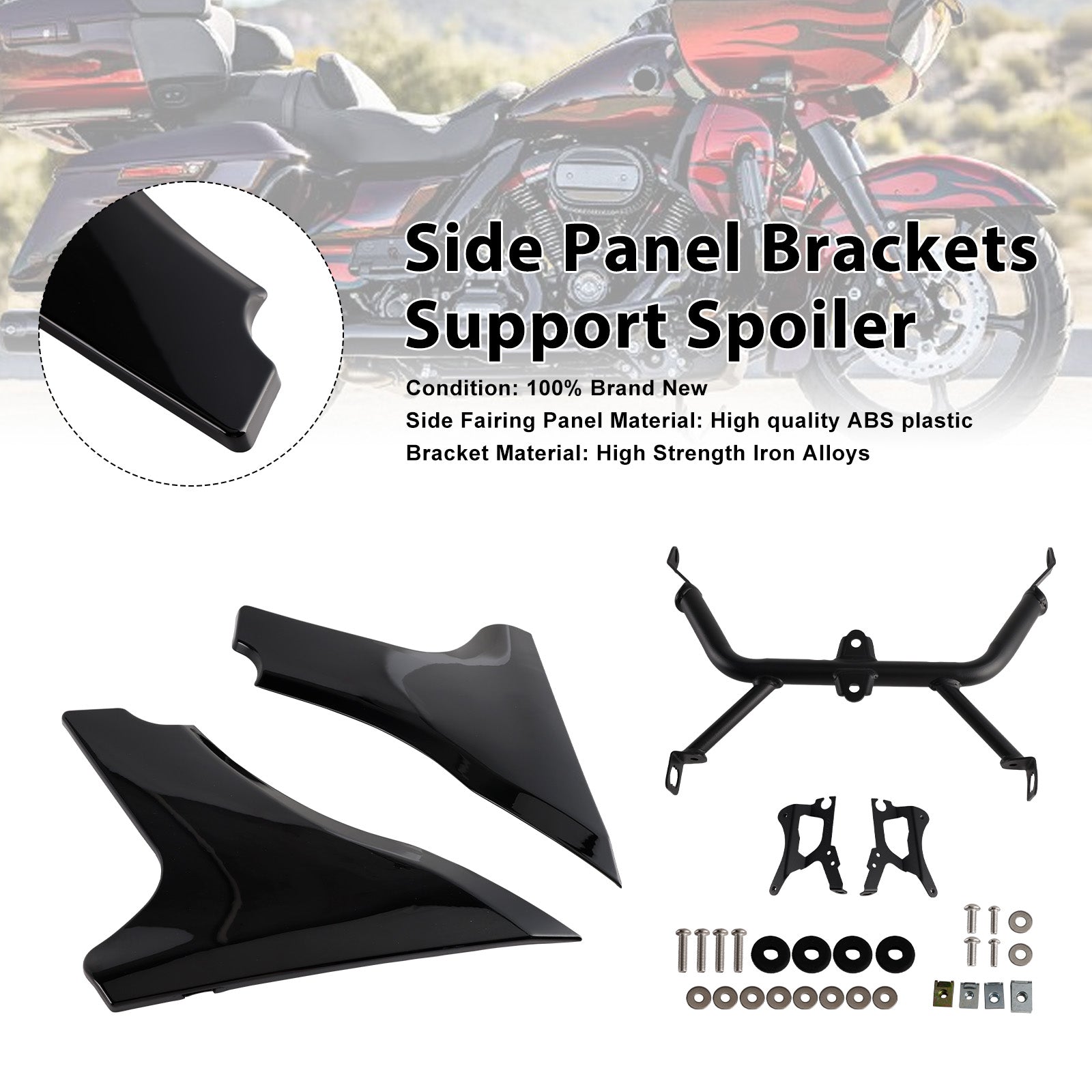 2023 2024-later Harley Road Glide CVO/SE FLTRXSE Side Panel Brackets Support Spoiler