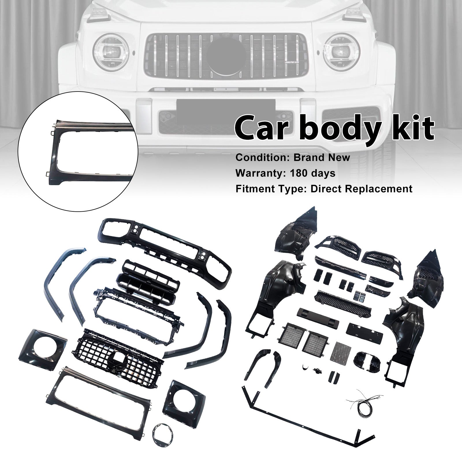 2019-2023 Fit Mercedes Benz W464 Upgrade G63 AMG Style Body Kit Bumper