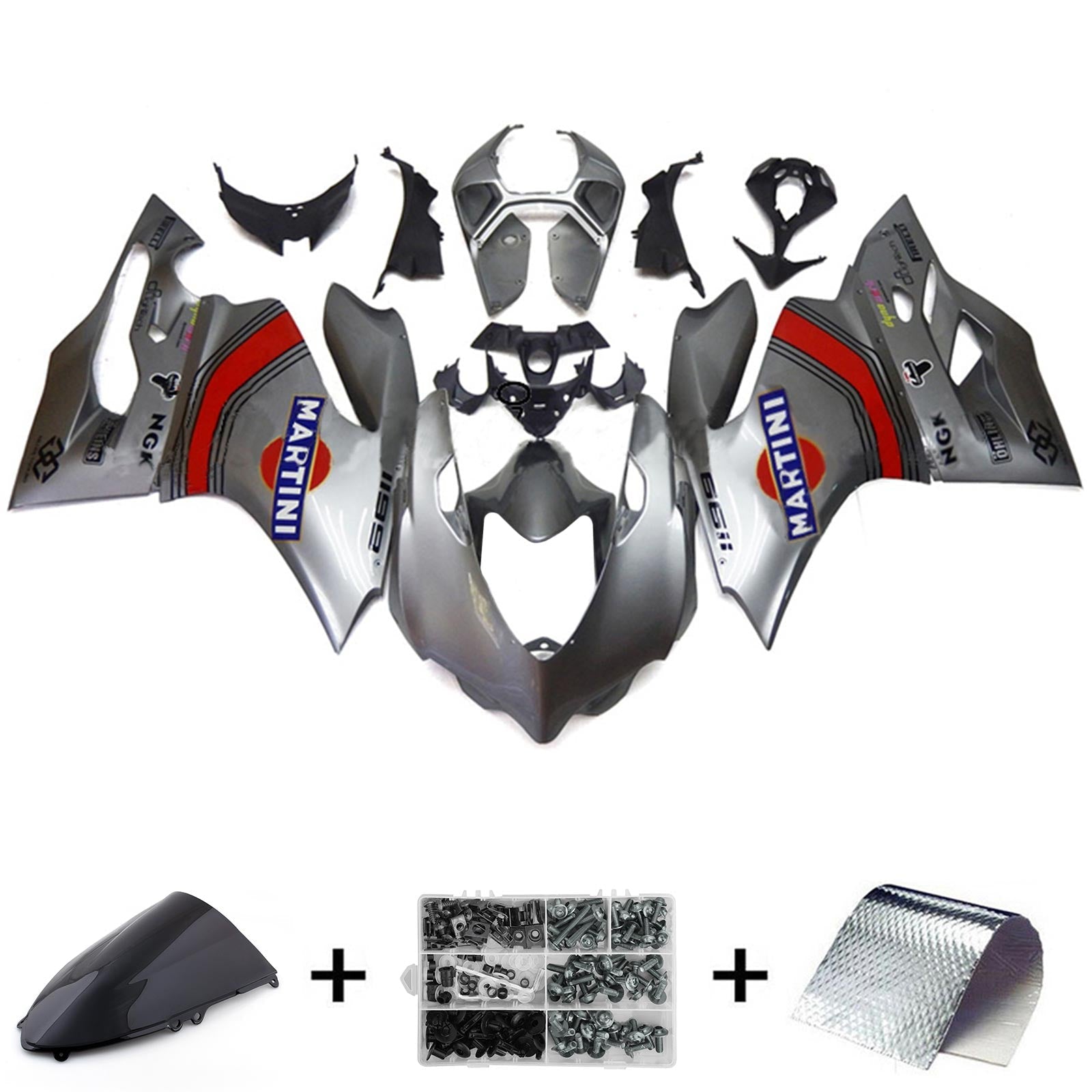 2012-2015 Ducati 1199 899 Injection Fairing Kit Bodywork Plastic ABS#118