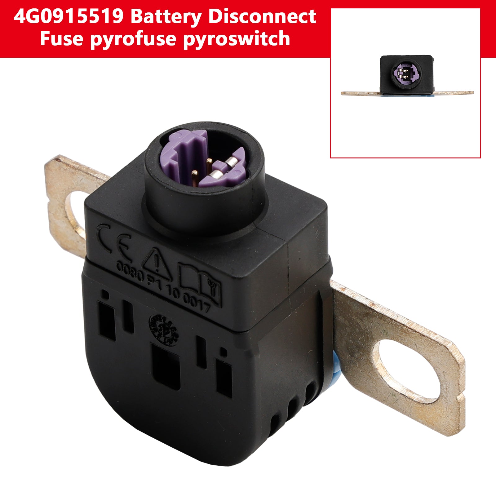 4G0915519 Battery Disconnect Fuse pyrofuse pyroswitch For VW Audi 2011-2014