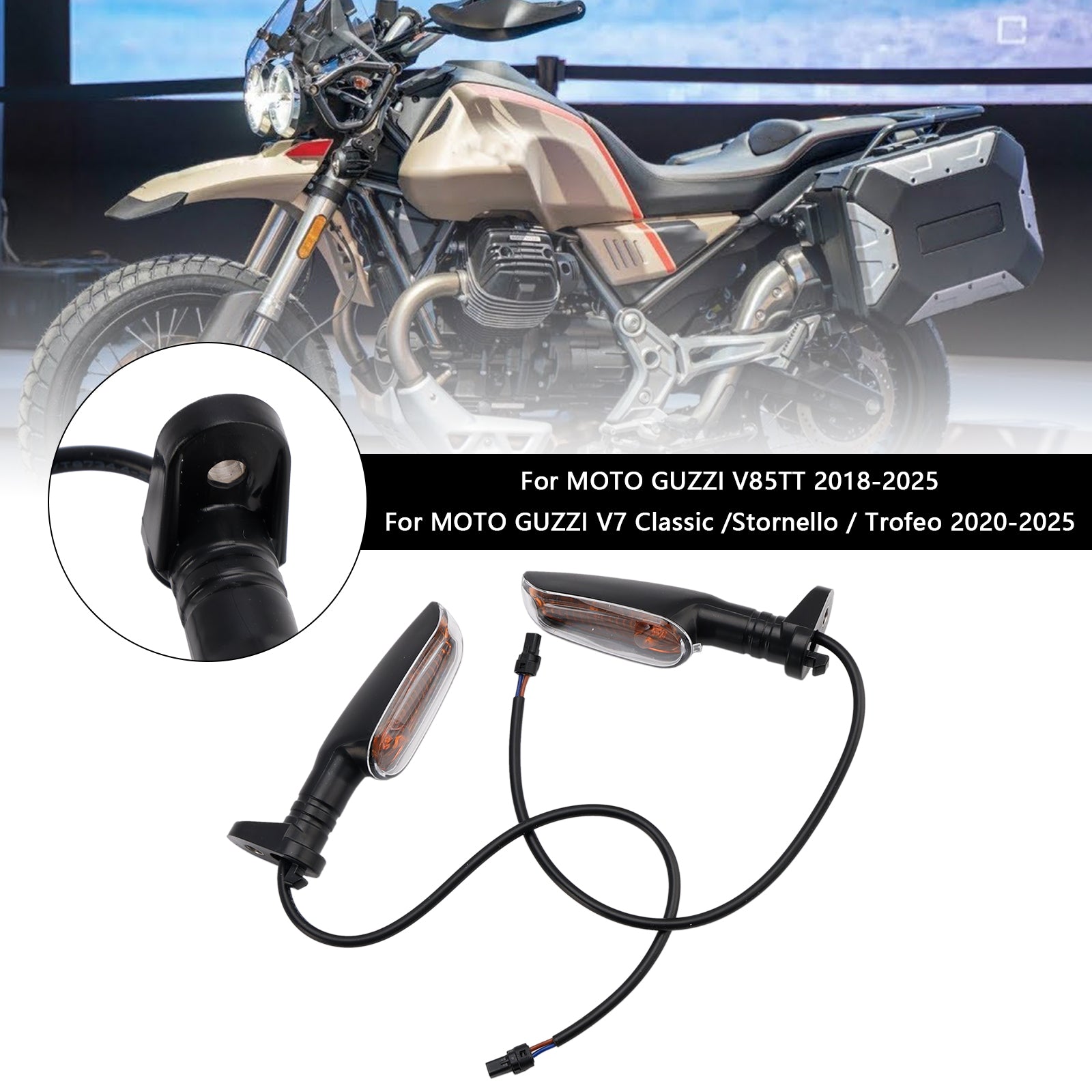 Turn Signal Lights Indicator Lamp For MOTO GUZZI V7 V9 V100 V85TT Stelvio