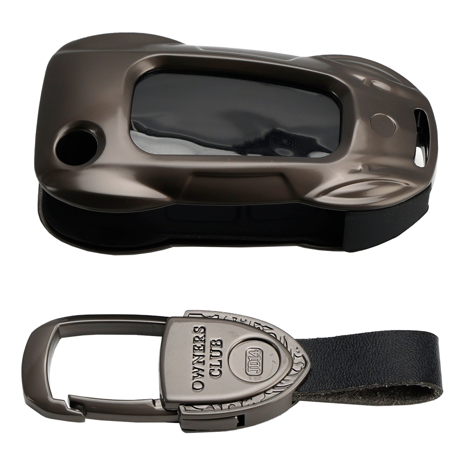Audi A1 A3 S3 Leather Alloy Zinc Car Key Gray Case Cover