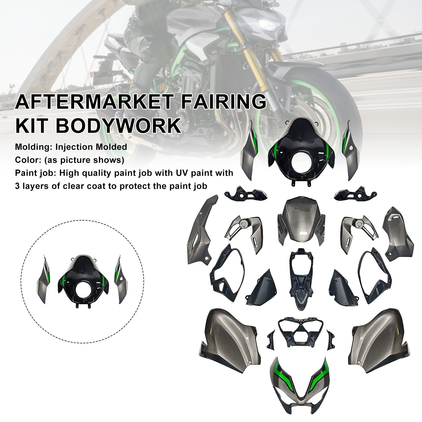 Injection Bodywork Fairing Kit for Kawasaki Z900 2025-2026