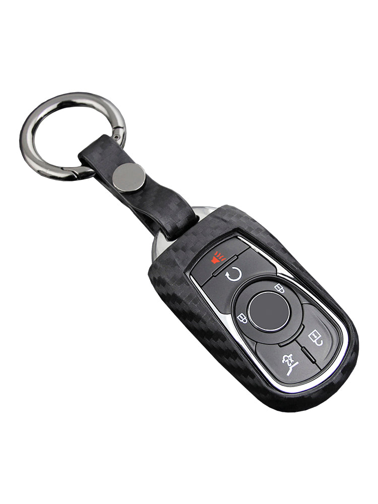 Leather Silicone Car Key Case Cover With Buckle For Buick