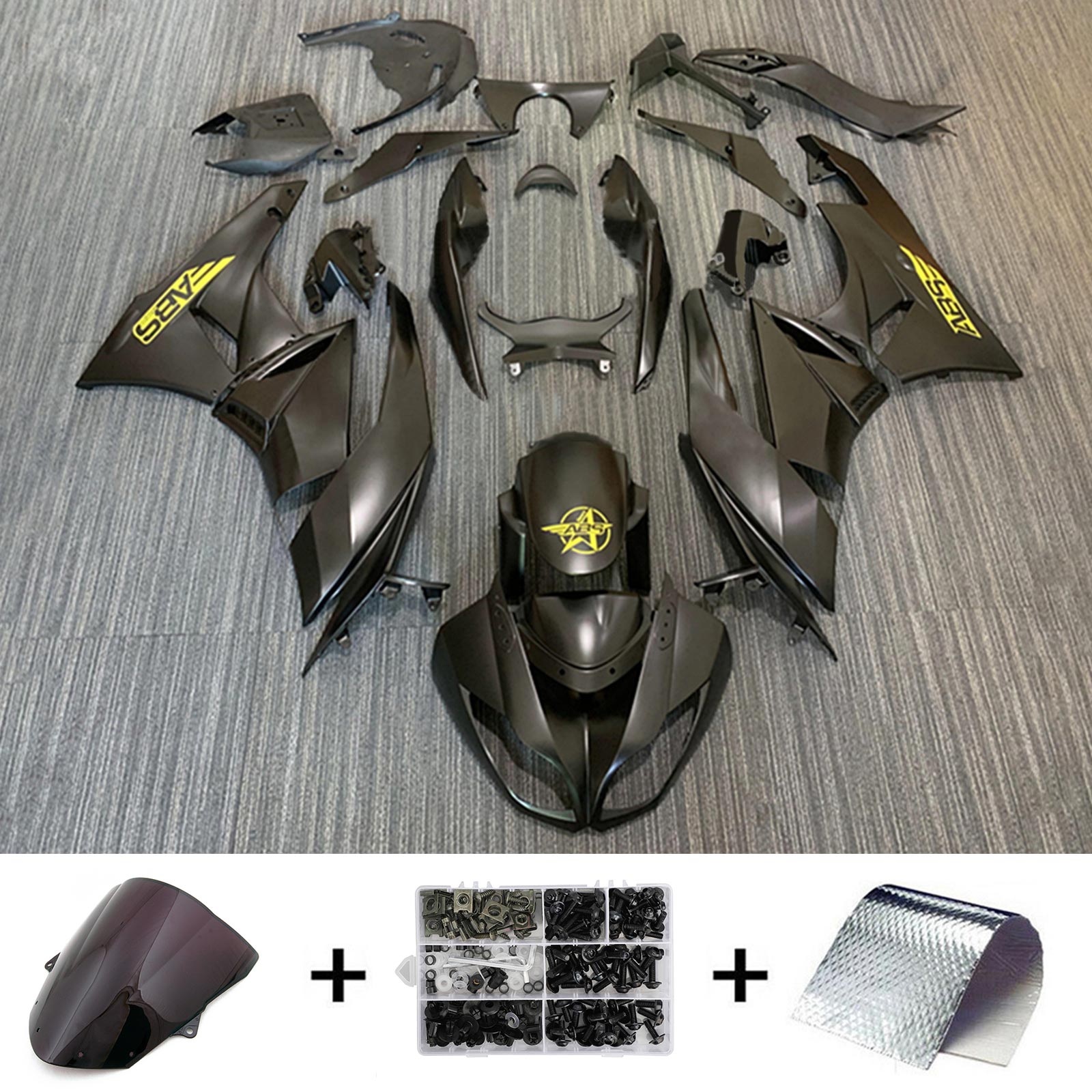 2009-2012 Kawasaki ZX6R 636 Fairing Kit Bodywork Plastic ABS