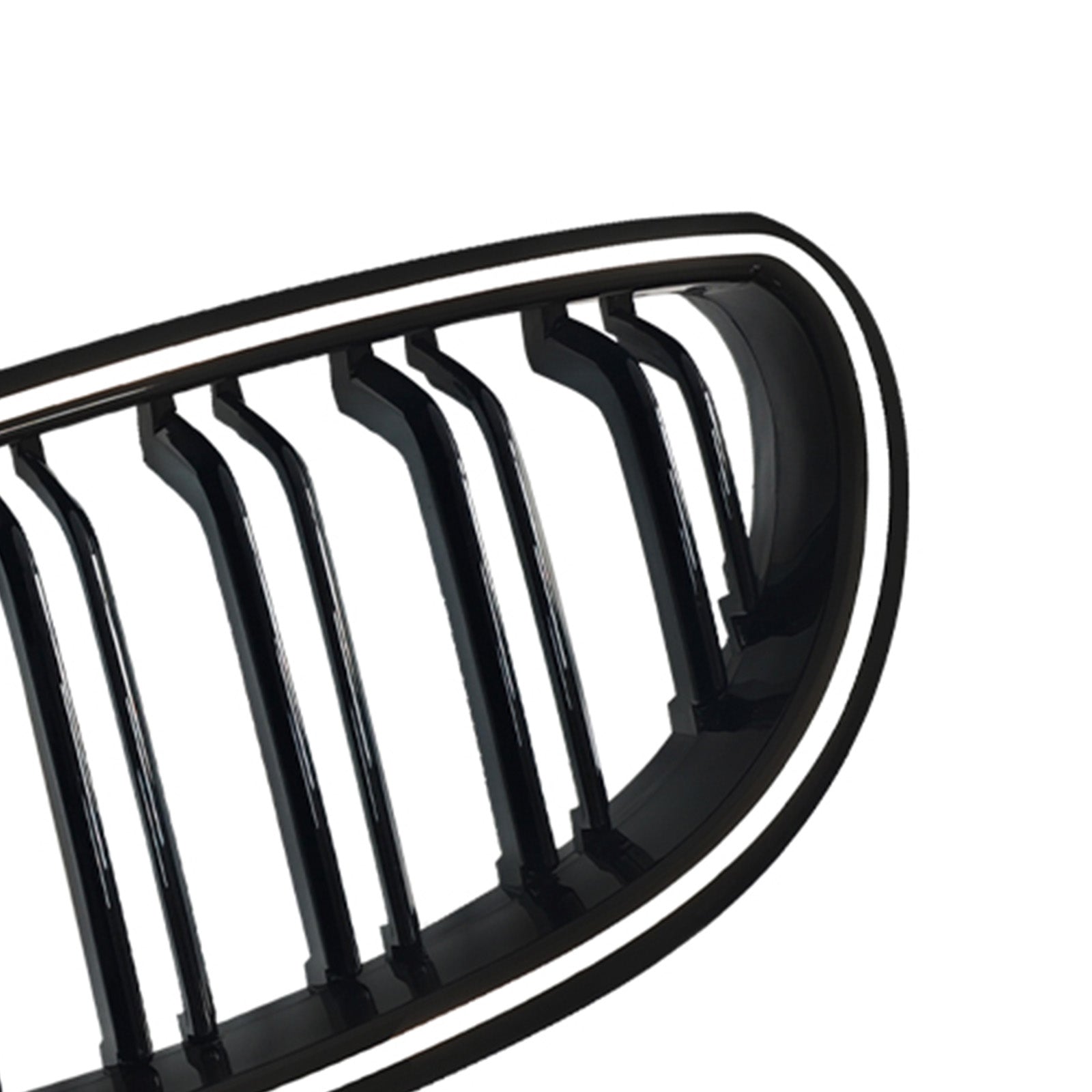2PCS Glossy Black Front Sport Kidney Grille Fit BMW E60 E61 520i 530i 2004-2009