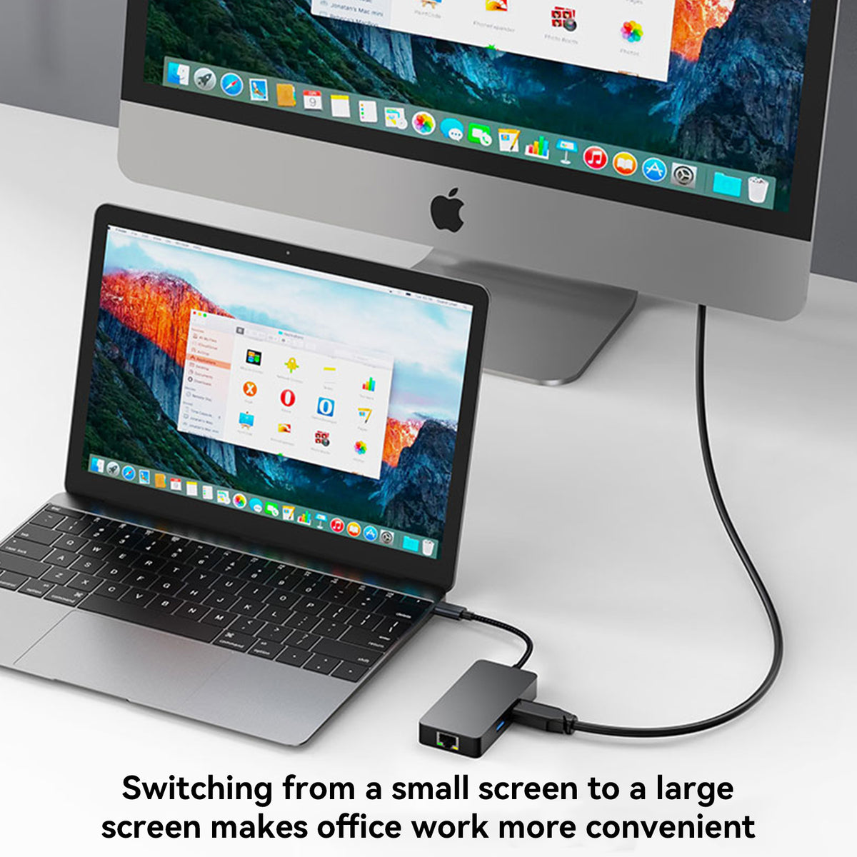 6 in 1 TYPE-C to RJ45 Gigabit USB 3.2 HDMI PD100W Interface Hub Adapter Dock
