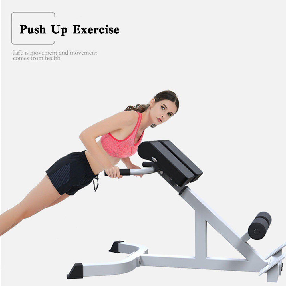 Supine Board Adjustable Roman Chair Back Extension Exercise Bench Back Training