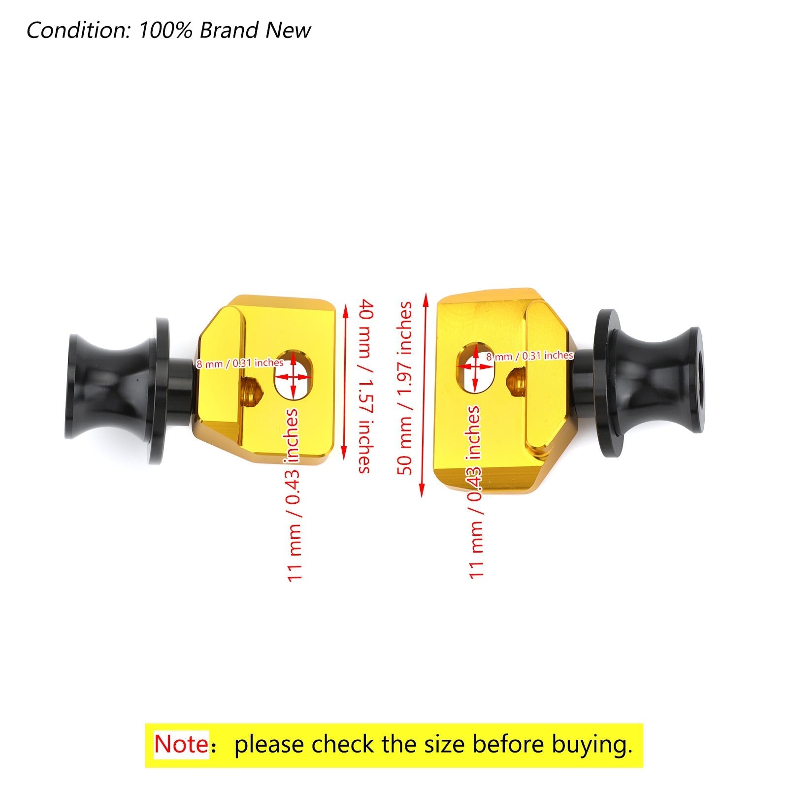 CNC Chain Adjuster Block With Stand Spool For Honda CB650R CBR650R 2019-2020 Generic