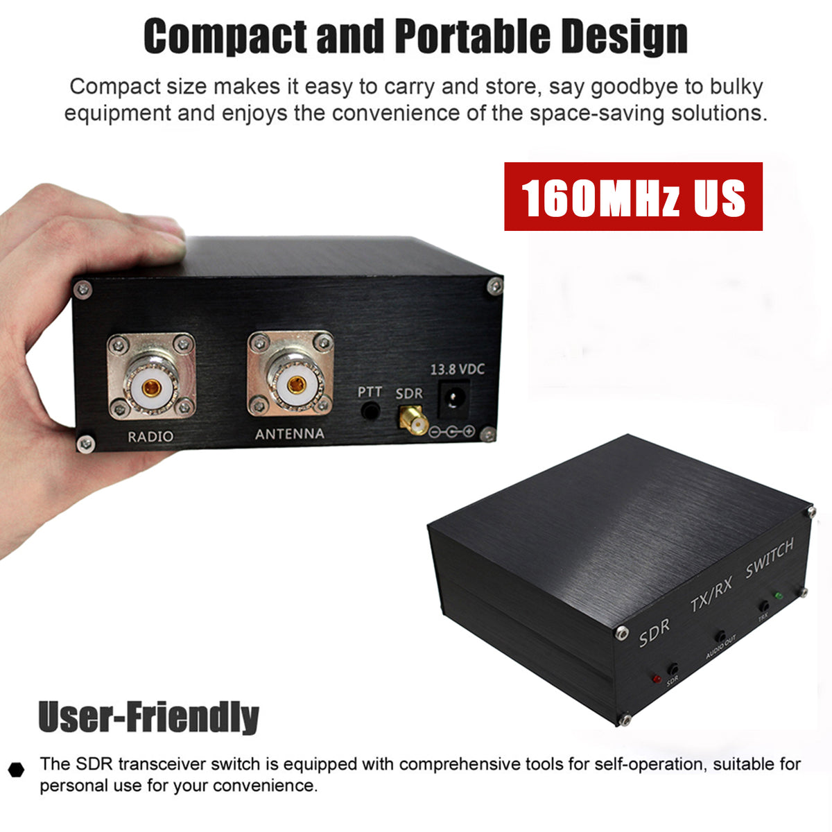 SDR Receive Switch Antenna Sharing Transceiver TR Switch Box 100W DC 160MHz US