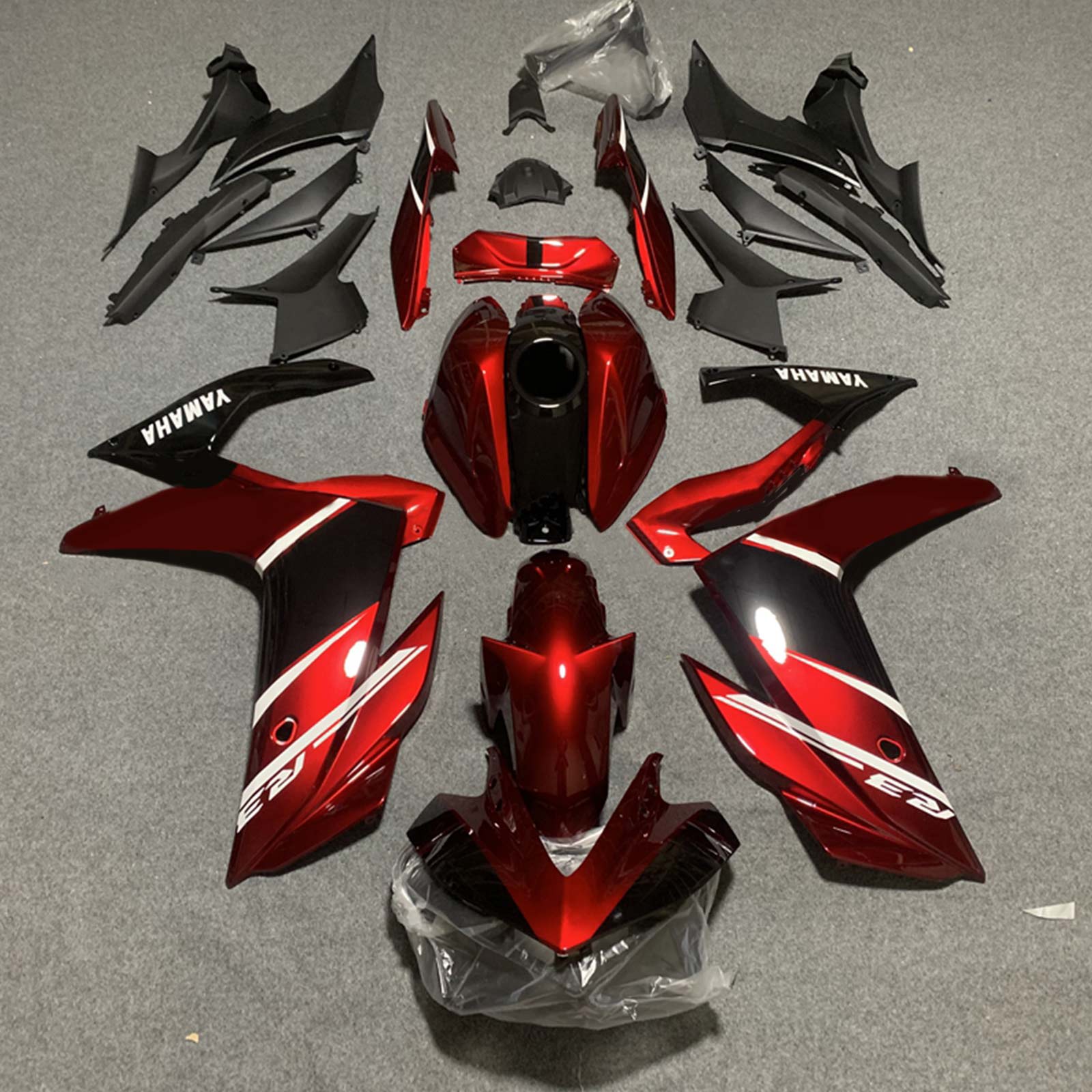 2019-2021 Yamaha YZF-R3 R25 Amotopart Injection Fairing Kit Bodywork Plastic ABS #114