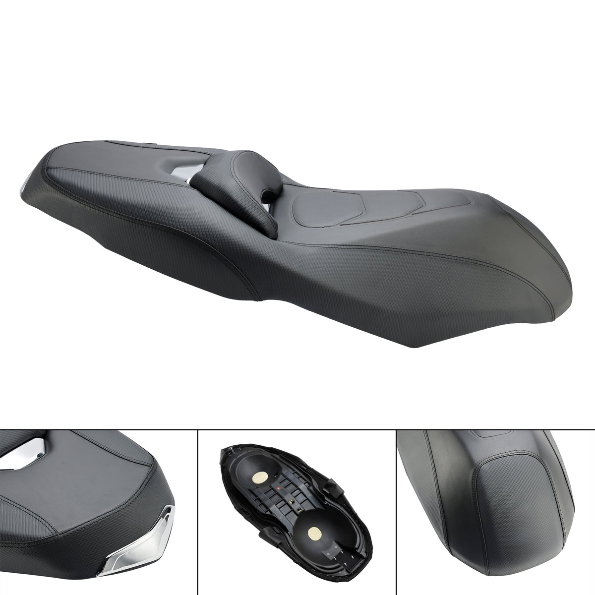 Rider Passenger Seat Front Rear Cushion Fit Black For Yamaha X-Max 300 2023-2025