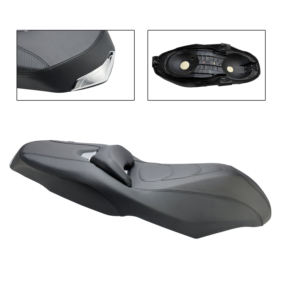 Rider Passenger Seat Front Rear Cushion Fit Black For Yamaha X-Max 300 2023-2025