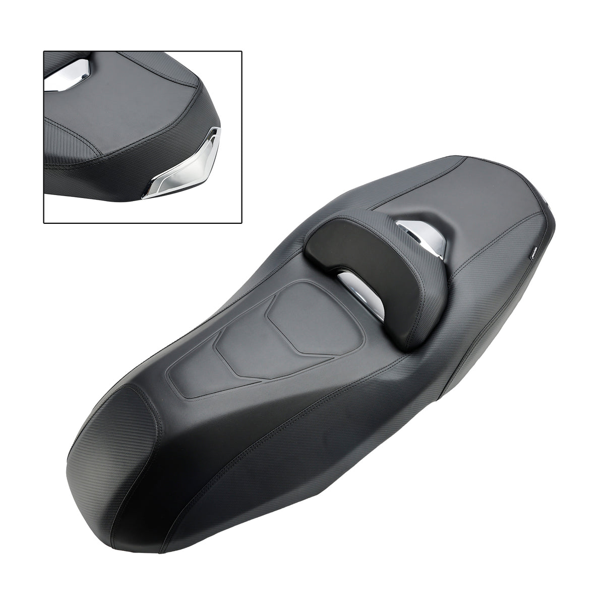 Rider Passenger Seat Front Rear Cushion Fit Black For Yamaha X-Max 300 2023-2025