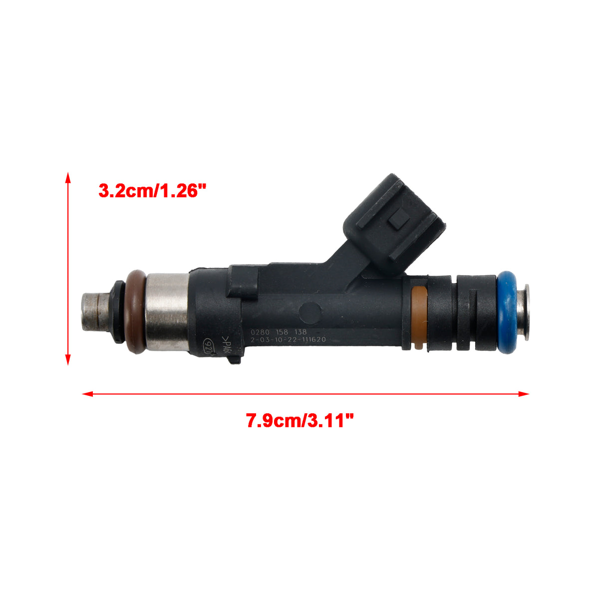 2004-2009 Ford E-350 Super Duty 5.4L 8PCS Fuel Injector 0280158138 7C3E-AB Generic