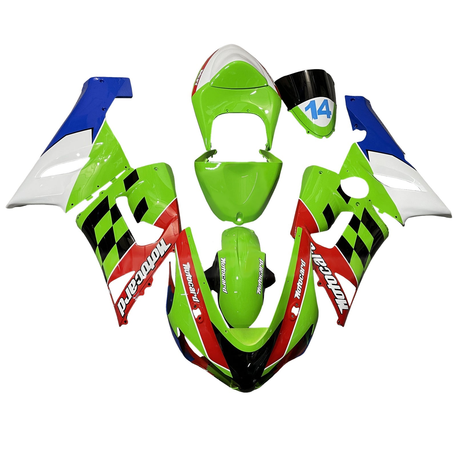 Injection Fairing Kit Bodywork Plastic ABS fit For Kawasaki ZX6R 636 2005-2006