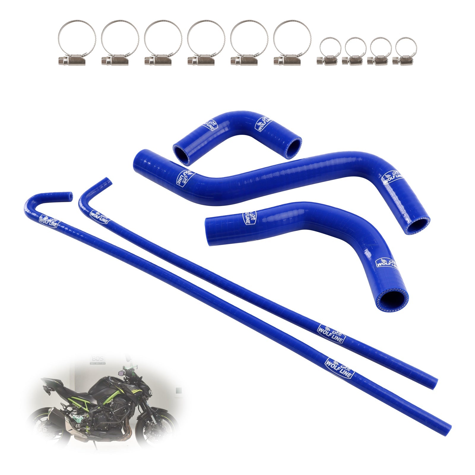 2017-2026 Kawasaki Z900 Silicone Radiator coolant Hose kit