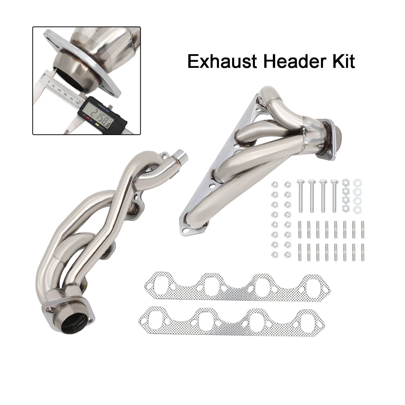 T-304 Shorty Exhaust Headers Manifold Fit Ford F150/F250/Bronco 5.8L 1987-96