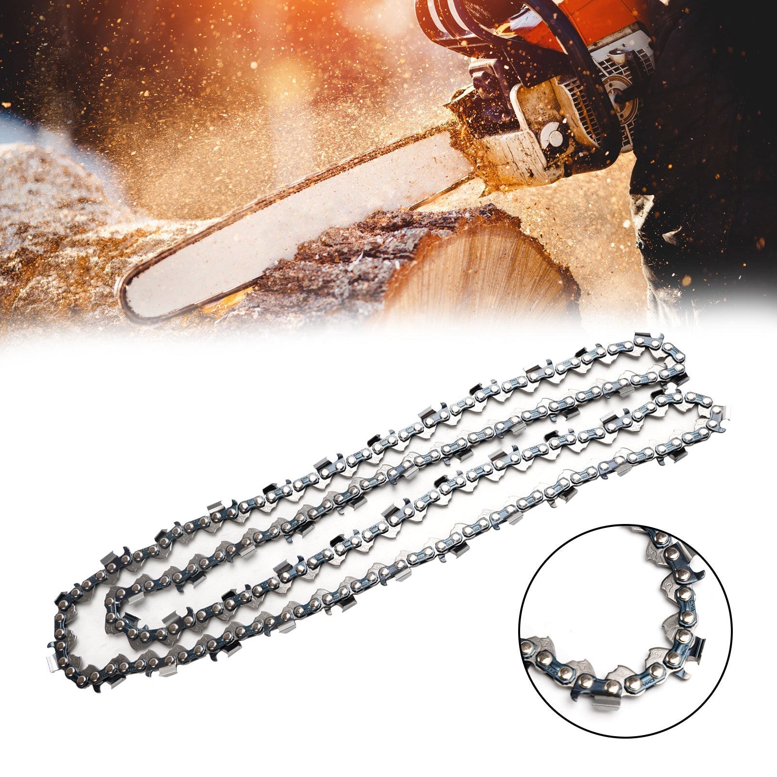 24" Chainsaw Saw Chain 325 pitch .778 gauge 94DL Drive Links Spare Replacement