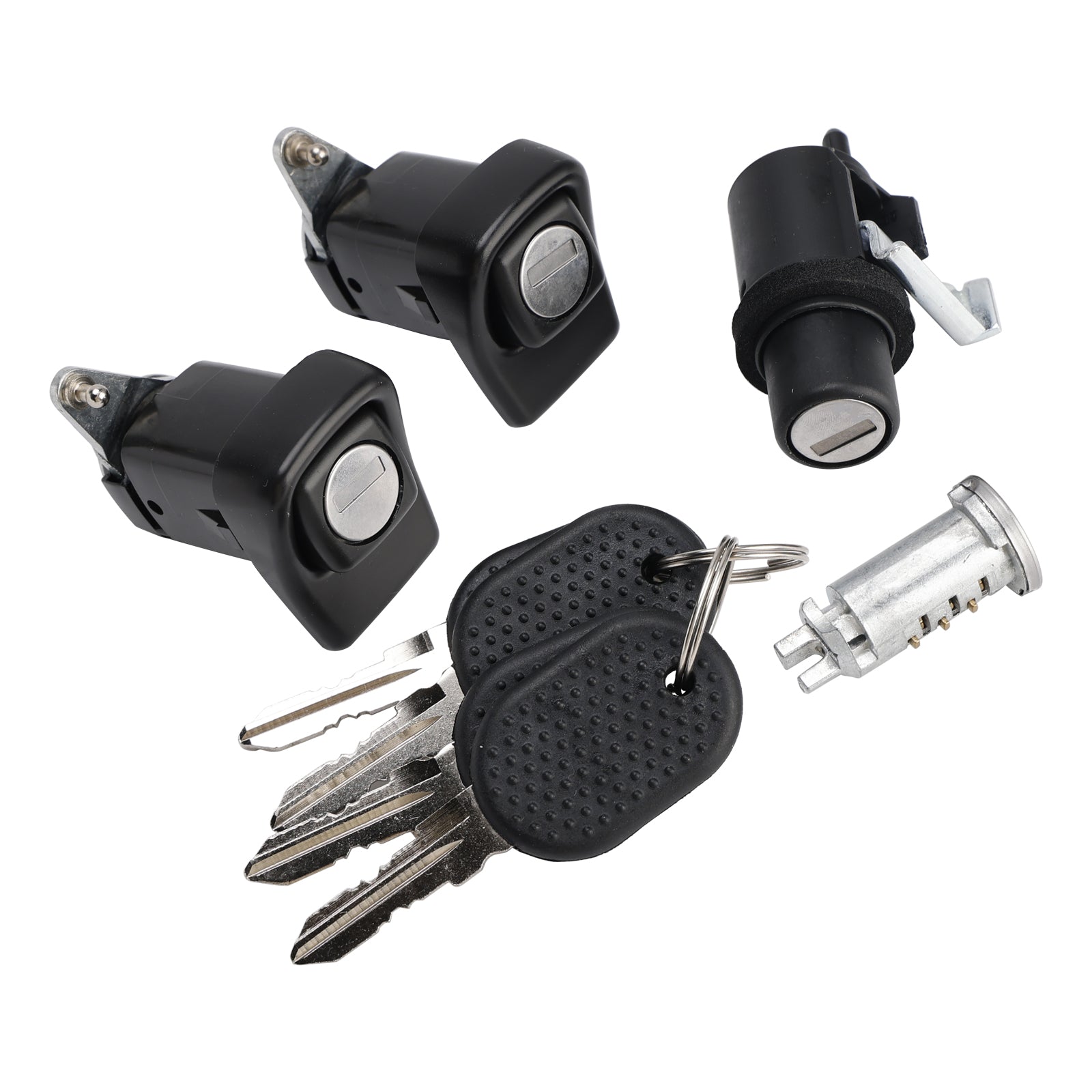 Right and Left Door Lock Kit + Bonnet + Cylinder + 4 Keys For Fiat Panda 85/104