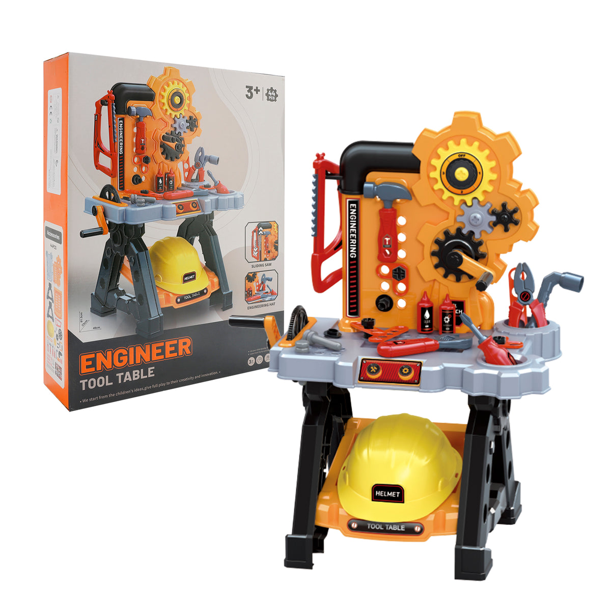 48 Pieces Engineer Tool Table Play Set Construction Work Shop Toy Gift Tool Kit