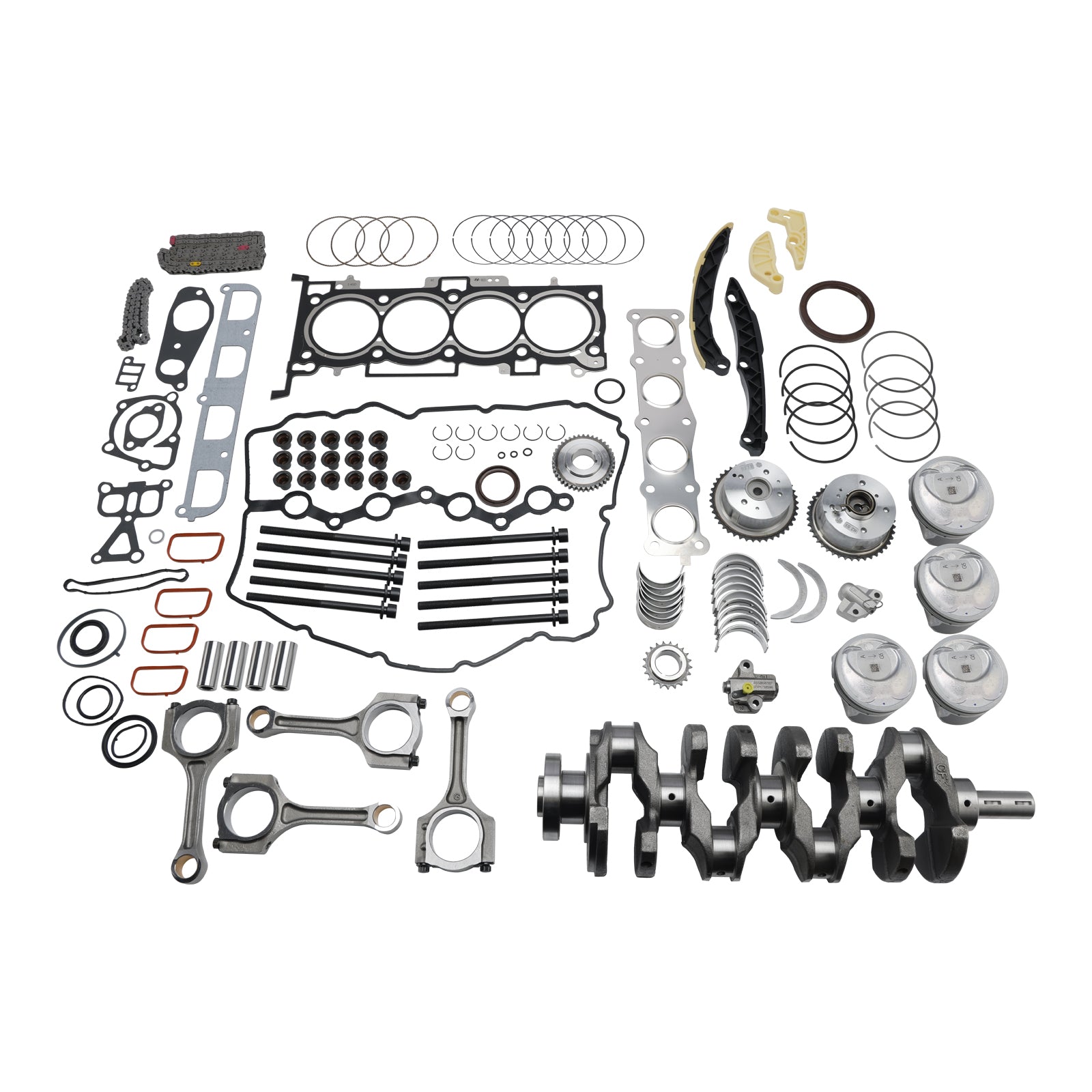 G4KJ Engine Overhaul Rebuild Kit w/Crankshaft & Rods & Timing Kit For Kia 2.4L 21020-25120 21020-25150