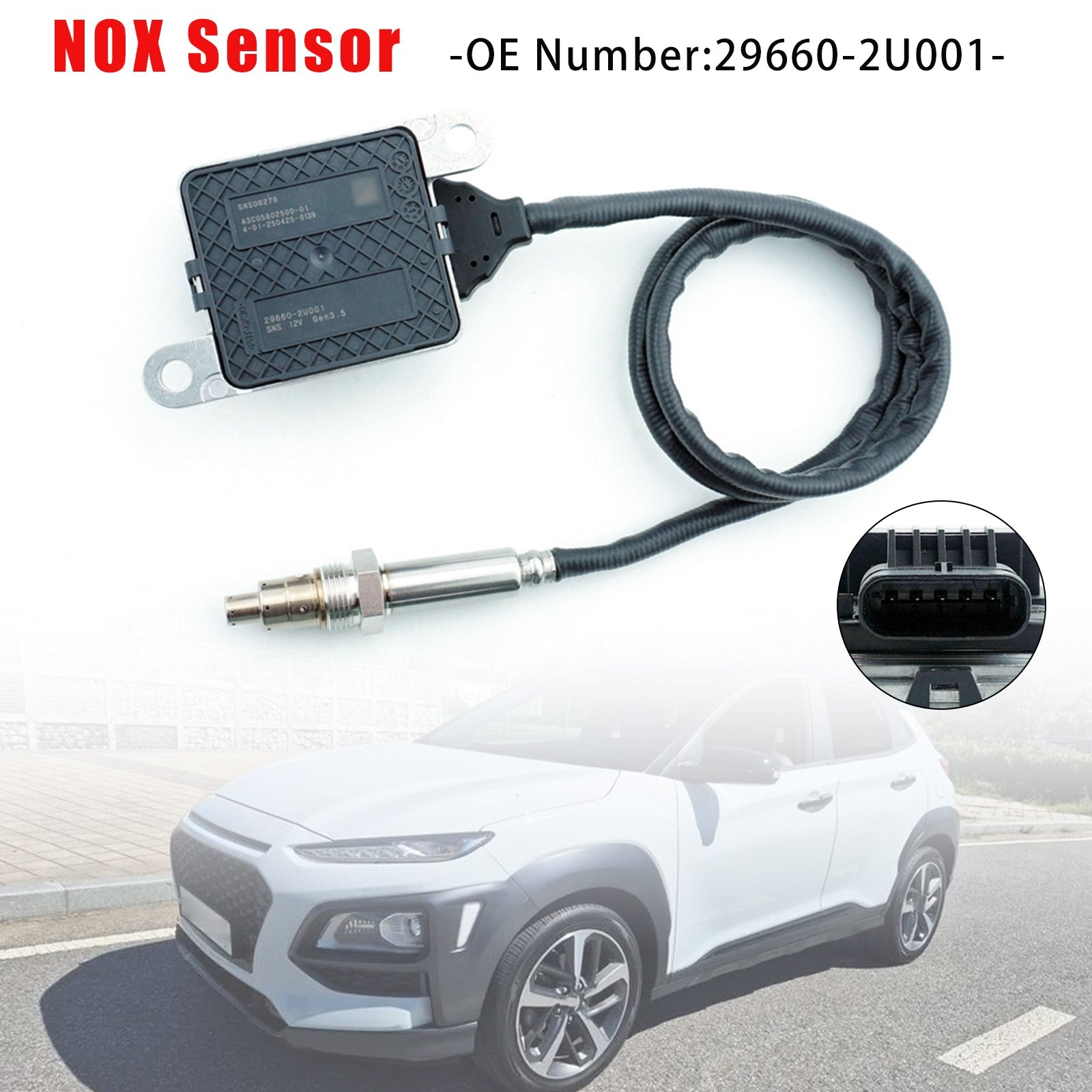 2017-2020 Hyundai Kona Kauai Nitrogen Oxide Nox Sensor 29660-2U001