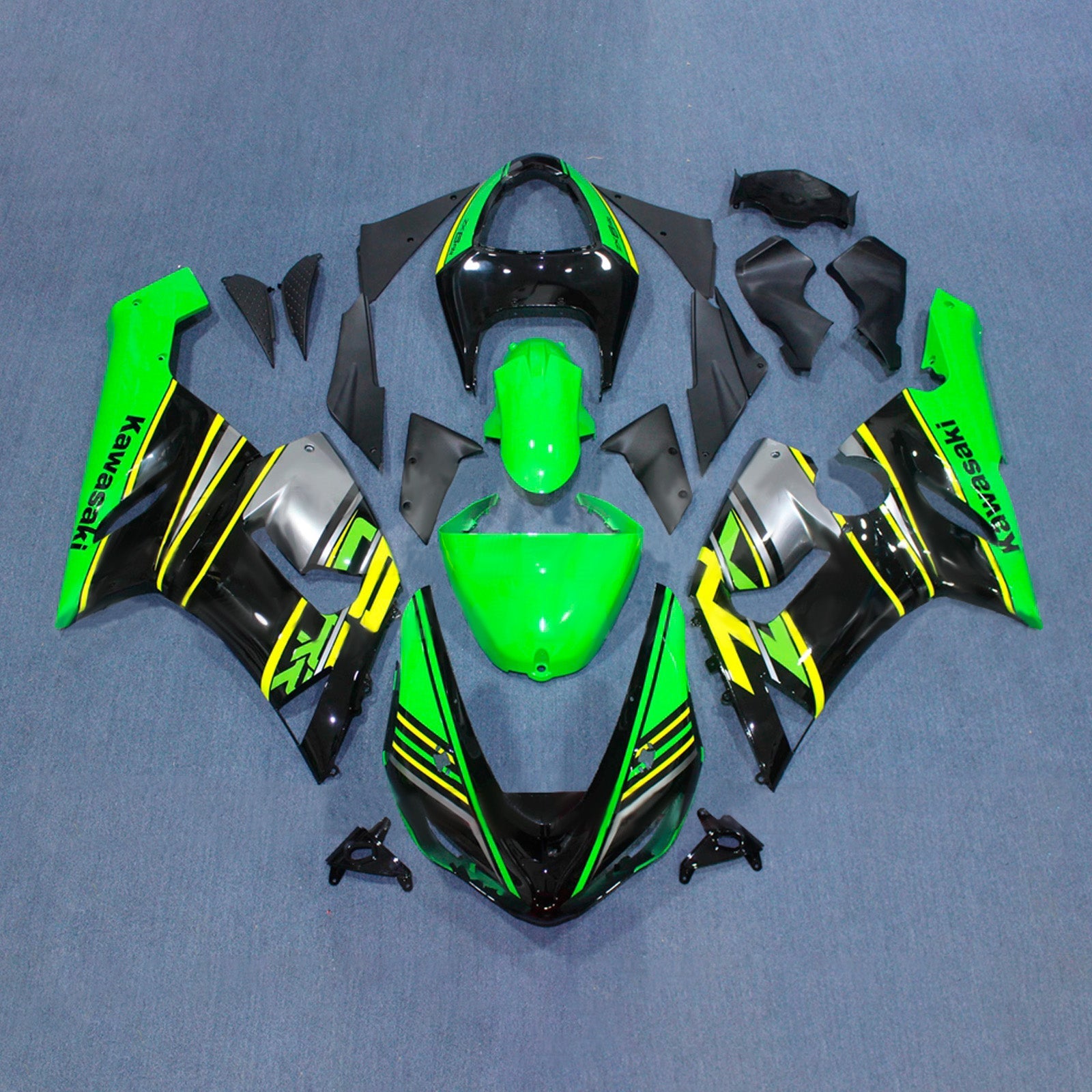 Injection Fairing Kit Bodywork Plastic ABS fit For Kawasaki ZX6R 636 2005-2006