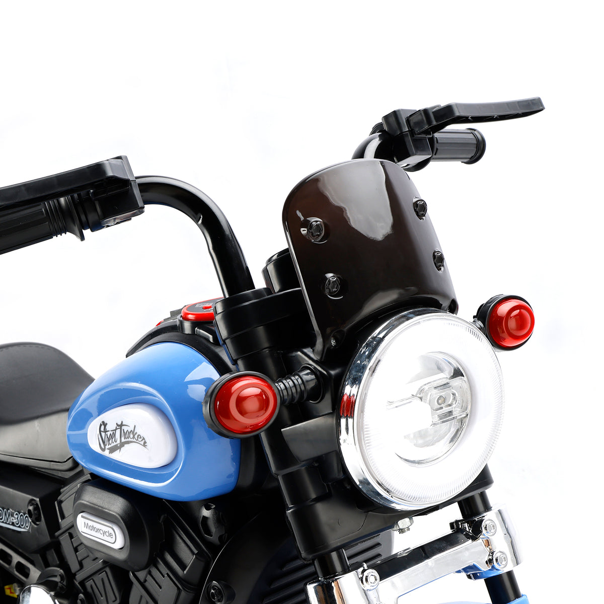 3 Wheel Kids Ride On Motorcycle 6V Powered Electric Dual Drive Toy Car Blue
