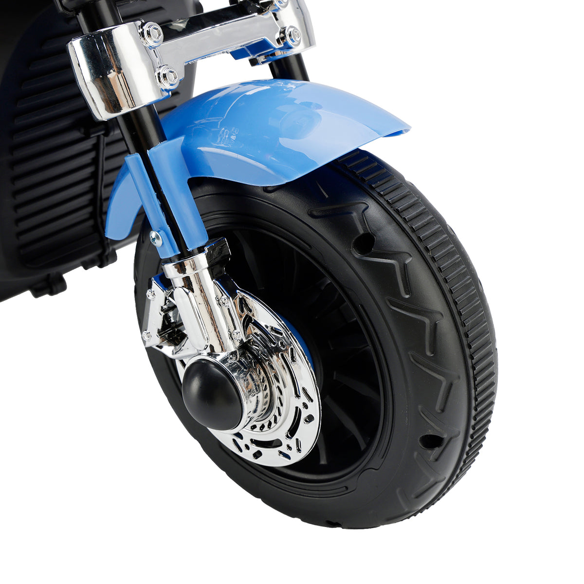 3 Wheel Kids Ride On Motorcycle 6V Powered Electric Dual Drive Toy Car Blue