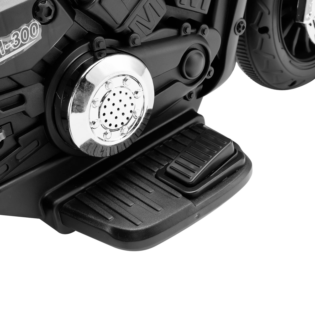 3 Wheel Kids Ride On Motorcycle 6V Powered Electric Dual Drive Toy Car Gray