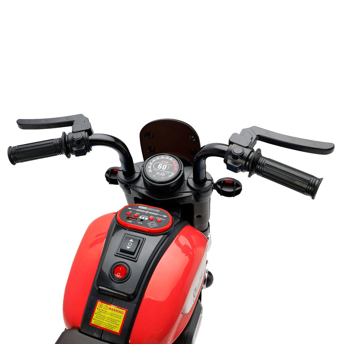 3 Wheel Kids Ride On Motorcycle 6V Powered Electric Dual Drive Toy Car Red